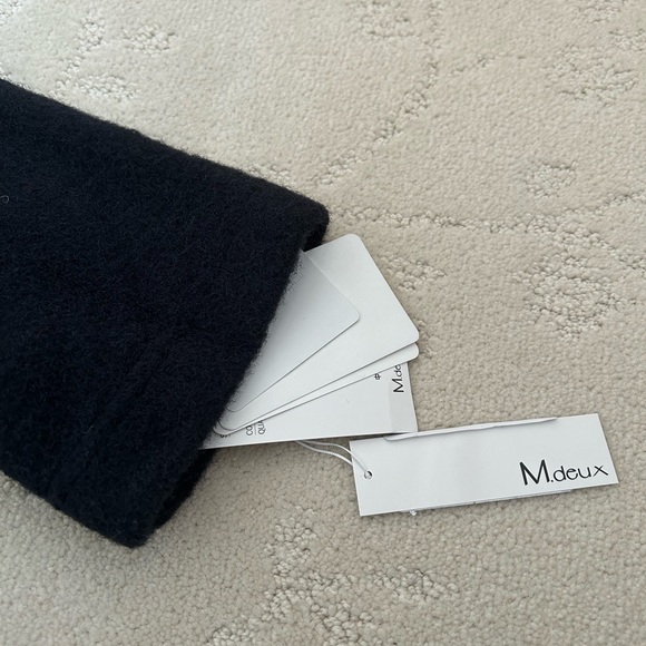 M.DEUX NWT Long Dark Navy Shawl Cardigan Kawaii Japan Japanese Brand Work Simple - Picture 4 of 5